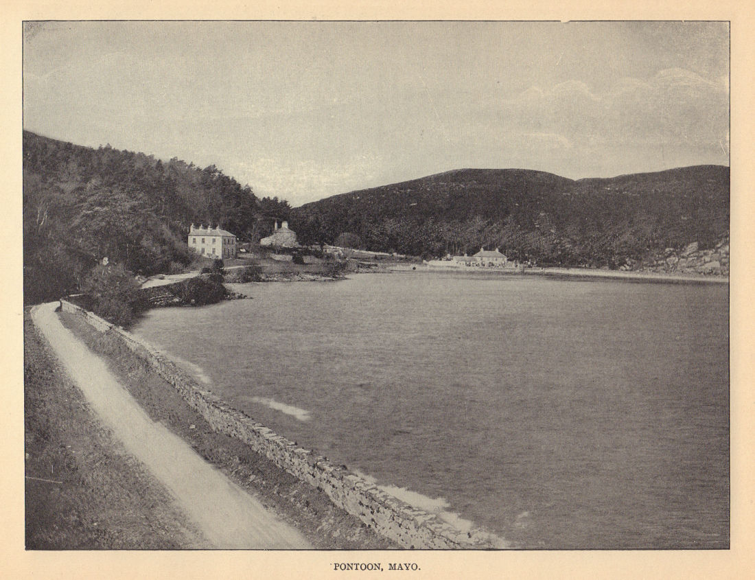 Pontoon, Mayo. Ireland 1905 old antique vintage print picture